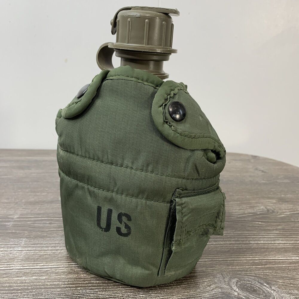 US Military Water Canteen, Lined Cover LC-2 & Metal Cup Unicor SPO100-03-F-EA78